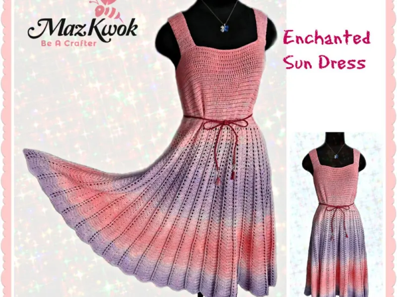 Crochet sun dress with delicate stitch details