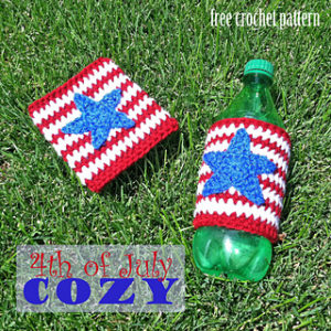 Bottle Cozy-crochet patterns for 4th July