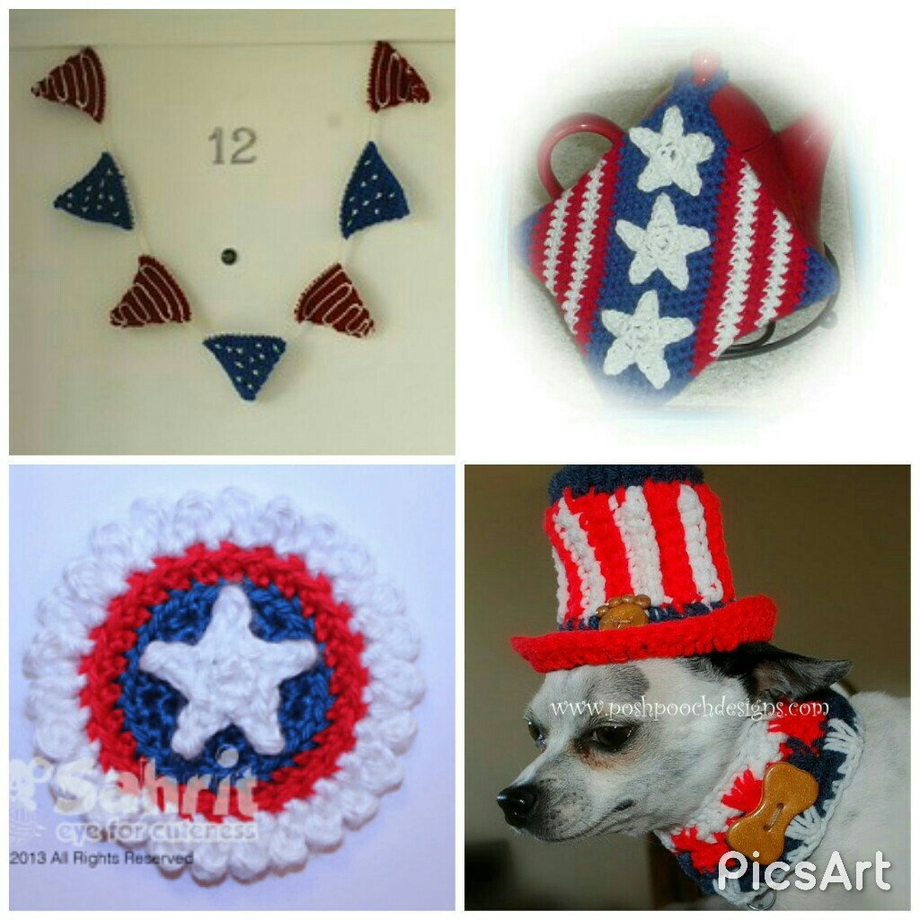 22 Free Crochet Patterns for 4th July Celebration