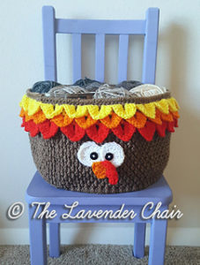 Turkey Yarn Basket-Crochet Turkey Patterns