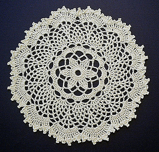 Textured Doily Table Decoration 17 inches 44 cm Crochet Doily Centrepiece Round Doily