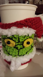 Free Easy Crochet Patterns for Christmas Themed Cup Cozy