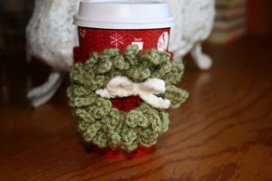 Free Easy Crochet Patterns for Christmas Themed Cup Cozy