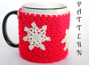 Free Easy Crochet Patterns for Christmas Themed Cup Cozy
