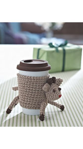 Free Easy Crochet Patterns for Christmas Themed Cup Cozy