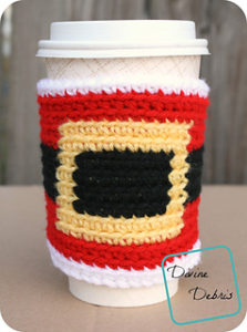 Free Easy Crochet Patterns for Christmas Themed Cup Cozy