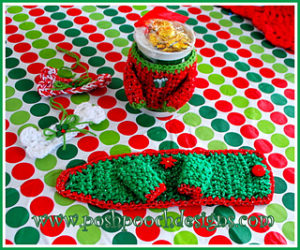 Free Easy Crochet Patterns for Christmas Themed Mug Cozy