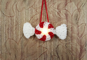 Crochet Peppermint Christmas Ornaments