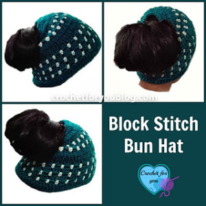 Messy Bun Beanie Free Crochet Patterns