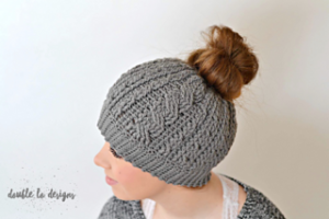 Messy Bun Beanie Free Crochet Patterns