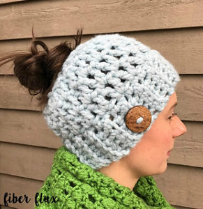 Messy Bun Hat Free Crochet Patterns