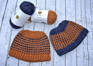 Messy Bun Hat Free Crochet Patterns