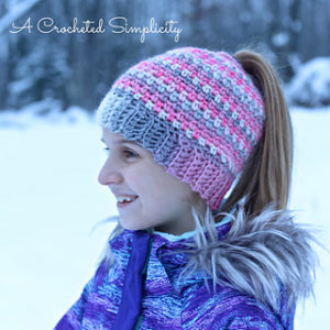 Messy Bun Hat Free Crochet Patterns