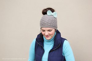 Messy Bun Hat Free Crochet Patterns