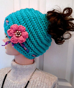 Messy Bun Hat Free Crochet Patterns