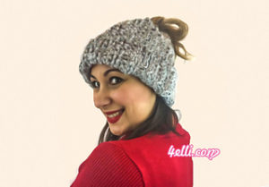 Messy Bun Hat Free Crochet Patterns