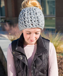 Messy Bun Hat Free Crochet Patterns