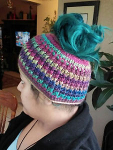 Messy Bun Hat Free Crochet Patterns