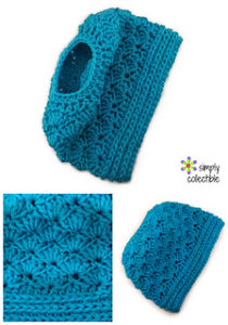 Messy Bun Hat Free Crochet Patterns