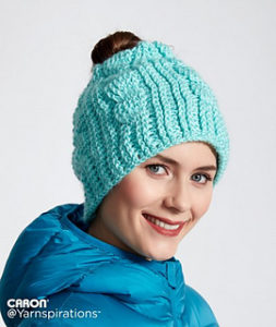 Messy Bun Hat Free Crochet Patterns