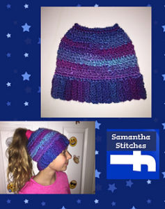 Messy Bun Hat Free Crochet Patterns