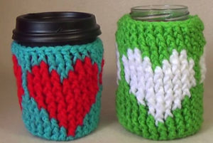 Free Easy Crochet Patterns for Valentine's Day Cup Cozy