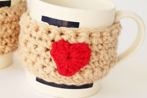 Free Easy Crochet Patterns for Valentine's Day Mug Cozy