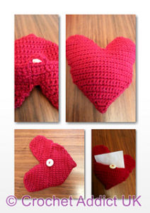 Free Patterns of Crochet Envelope for Valentine's Day