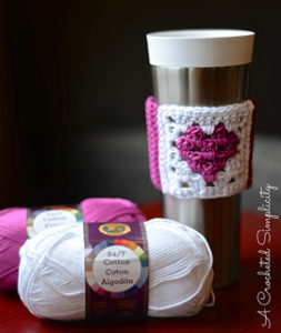 Free Easy Crochet Patterns for Valentine's Day Cup Cozy