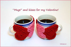 Free Easy Crochet Patterns for Valentine's Day Mug Cozy