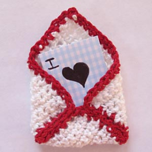 Free Patterns of Crochet Envelope for Valentine's Day