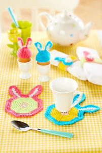 Free Crochet Patterns for Bunny Easter Crochet Coasters