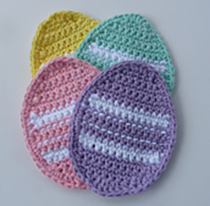 Free Crochet Patterns for Egg Easter Crochet Coasters