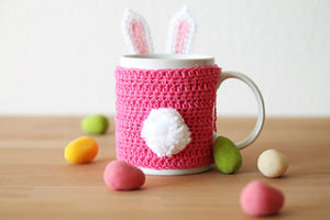 Free Crochet Patterns for Bunny Easter Mug Cozy/ Cup Cozy/ Bottle Cozy