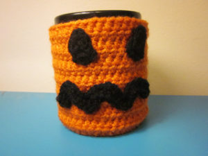 Free Crochet Patterns for Halloween Cup Cozy, Mug Cozy, Jar Cozy