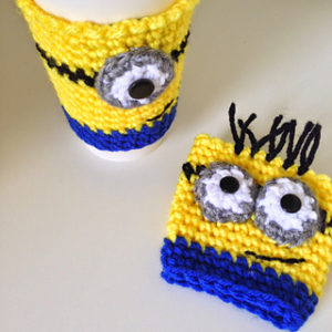 Free Crochet Patterns for Minion Mug Cozy/ Cup Cozy/ Coffee Cozy