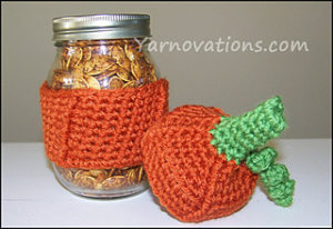 Free Crochet Patterns for Halloween Cup Cozy, Mug Cozy, Jar Cozy