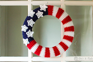 5 Free Crochet Patterns for American Flag Wreath