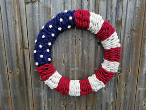 Free Crochet Patterns for American Flag Wreath