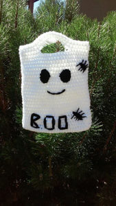 Free Crochet Patterns for Ghost Halloween Trick or Treat Bags