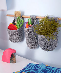 Free Crochet Patterns for Crochet Hanging Basket using Other types of Yarn