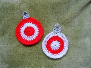 Free Crochet Patterns for Bauble Christmas Coasters