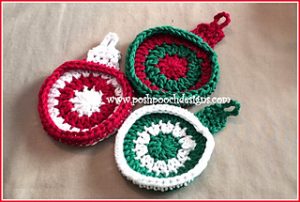 Free Crochet Patterns for Bauble Christmas Coasters