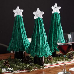 Free Crochet Patterns for Christmas Wine Bottle Decorations