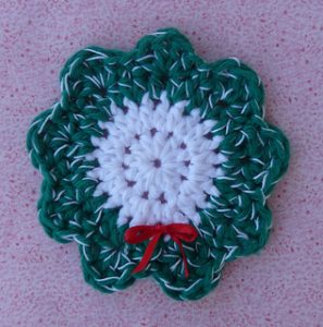 Free Crochet Patterns for Wreath Christmas Coasters