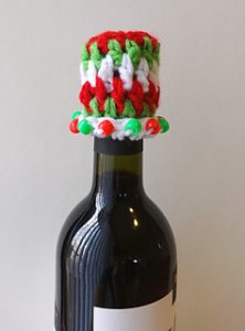 Free Crochet Patterns for Christmas Wine Bottle Decorations
