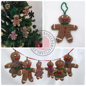 Free Crochet Patterns for Gingerbread Man Ornaments 