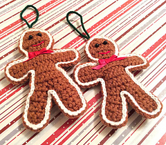  Gratis Hekle Mønstre For Gingerbread Man Ornamenter