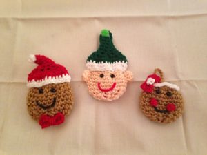  Gratis Hæklede Mønstre til Gingerbread Man ornamenter