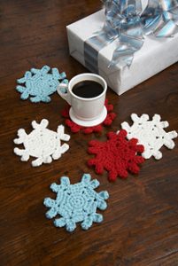 Free Crochet Patterns for Snowflake Christmas Coasters